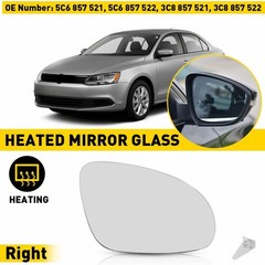 1/2x Right Heated Power Side Mirror For Glass Volkswagen Jetta/Beetle 2011-2018