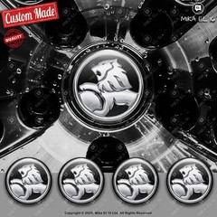 Holden Decals Set of 4 3D Gel Silicone Center Wheel Caps Stickers