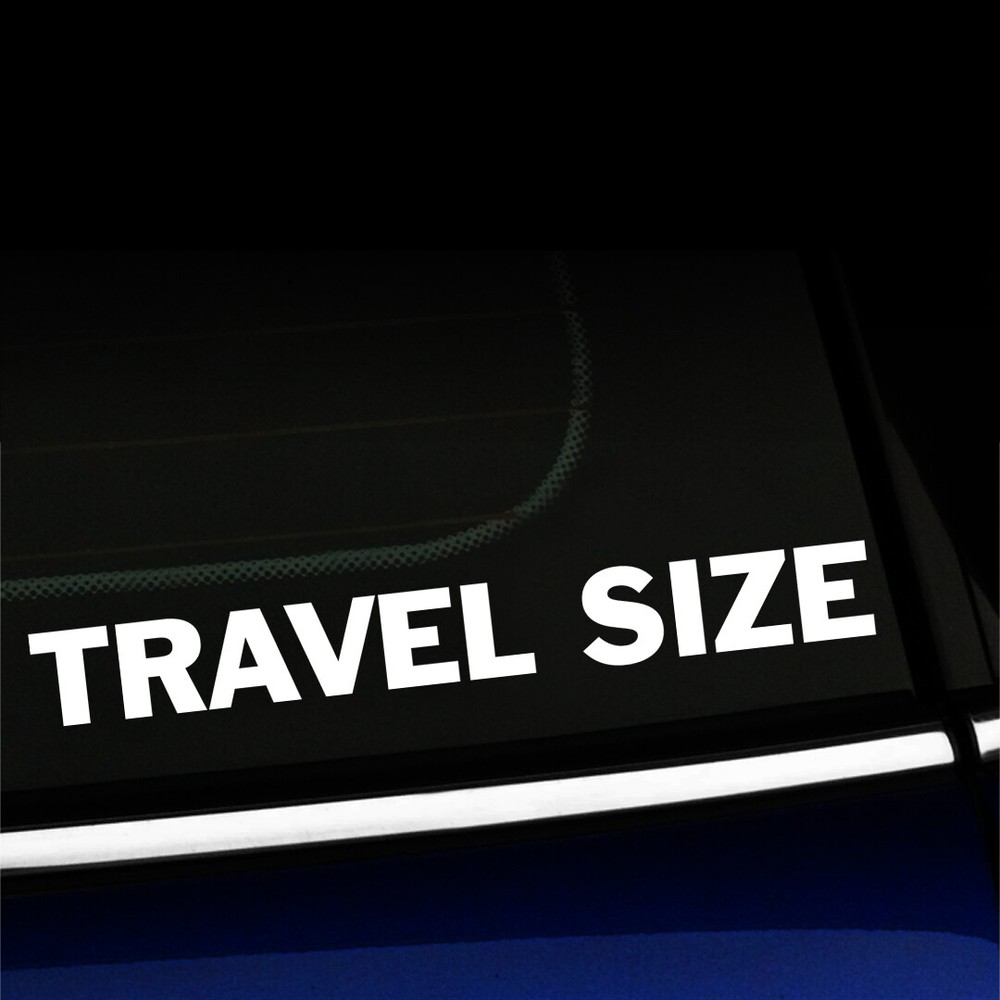 Travel Size – Funny Sticker Decal for Small Car MINI Cooper Fiat Beetle Smart