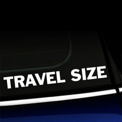 Travel Size – Funny Sticker Decal for Small Car MINI Cooper Fiat Beetle Smart