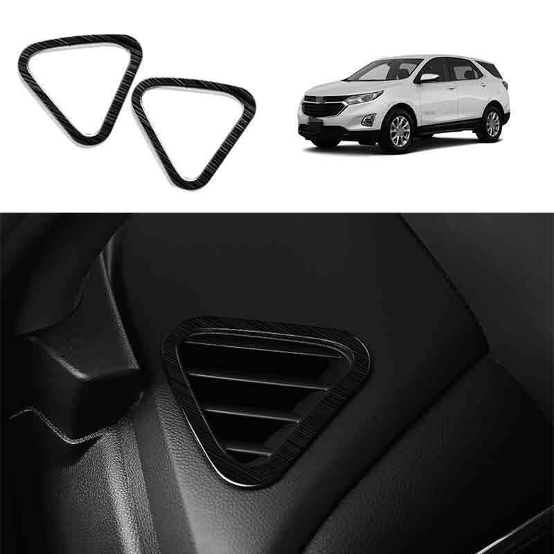 For Chevrolet Equinox 2018-23 Black Titanium Instrument L&R Air Outlet Vent Trim