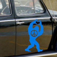 Bigfoot peace love Vinyl Decal for Vehicle Windows Laptops any smooth surface