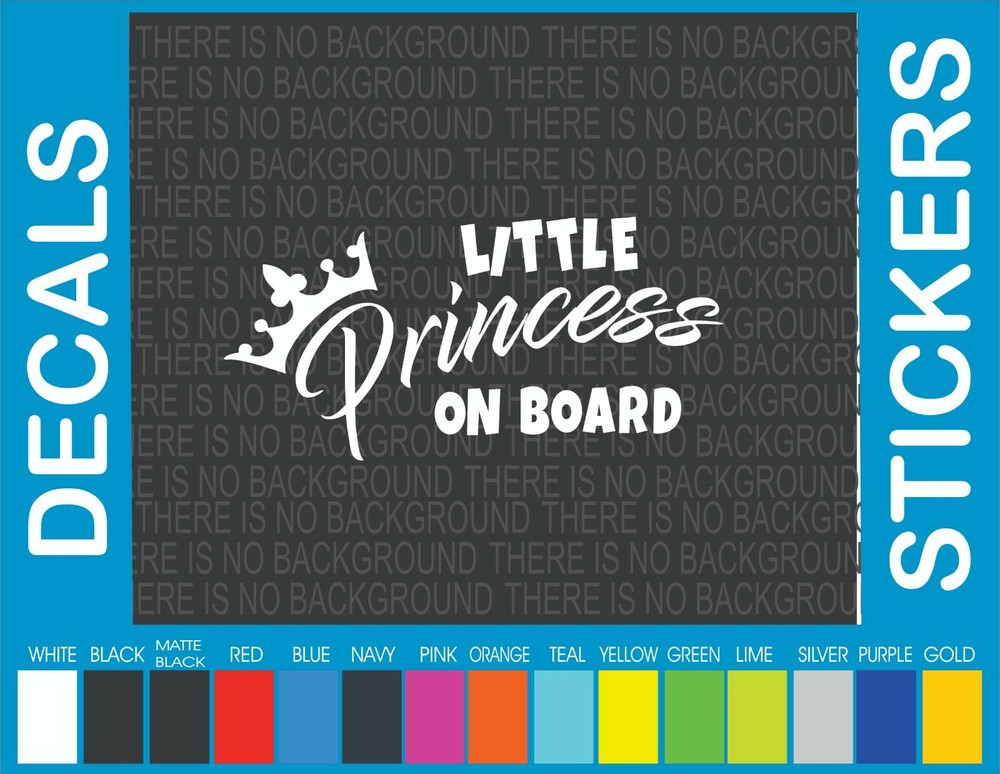 Princess on board Baby funny child window truck car bumper decal sticker