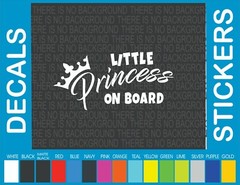 Princess on board Baby funny child window truck car bumper decal sticker
