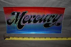 Chroma Graphics Vintage Spectra 70s 80s Auto License Plate Decal Ford Mercury