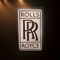 Pair of original ROLLS ROYCE decals stickers NOS Parts Racing 5″x3″