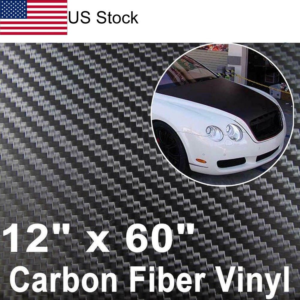 60×12″ Carbon Fiber Pattern Waterproof Texture Vinyl Car Wrap Sheet Roll Sticker