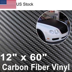 60×12″ Carbon Fiber Pattern Waterproof Texture Vinyl Car Wrap Sheet Roll Sticker