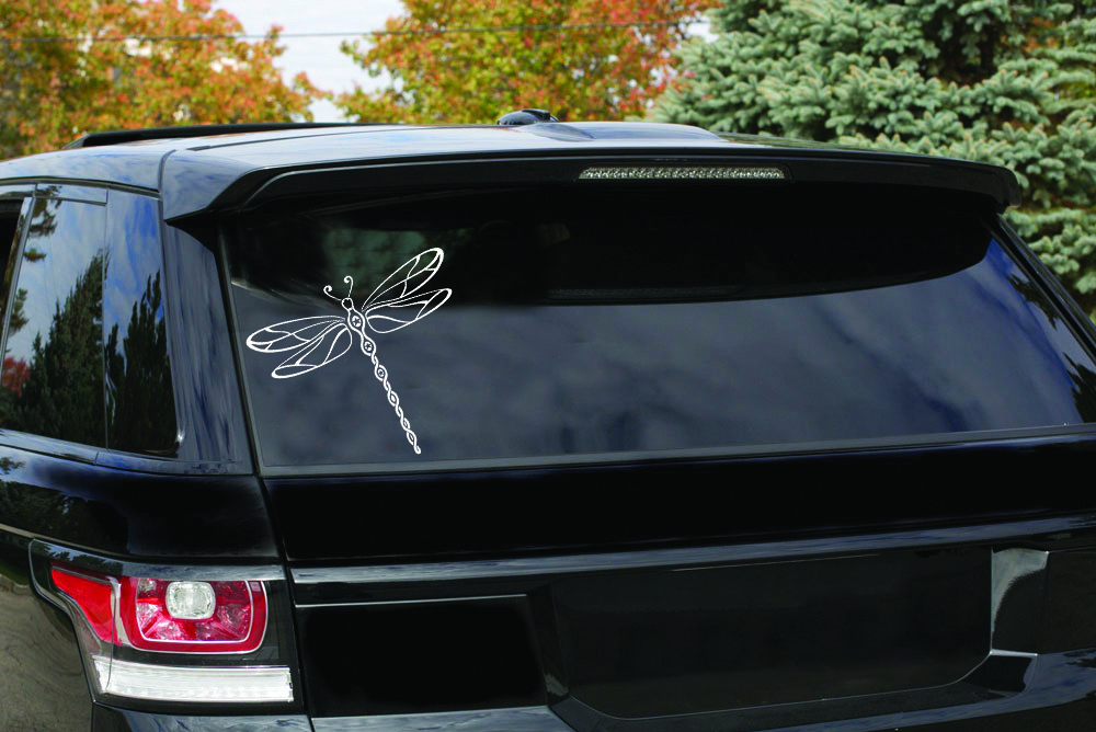 Beautiful Butterfly tattoo art #4 for car truck laptop decal sticker 6″White