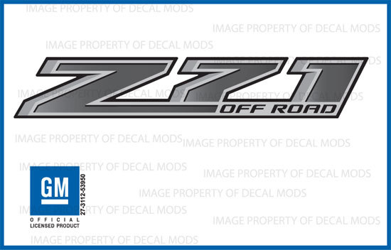 2: Z71 Off Road Sierra Silverado 14-18 Decals Stickers Fade Black Stone GRBLKSTN