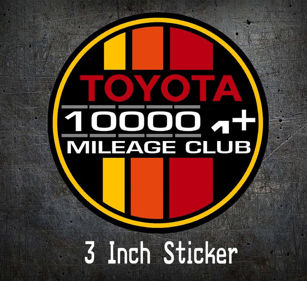 Toyota Decal 100k High Miles Club SR5 4X4 4Runner TRD Tundra Fj Cruiser Tacoma