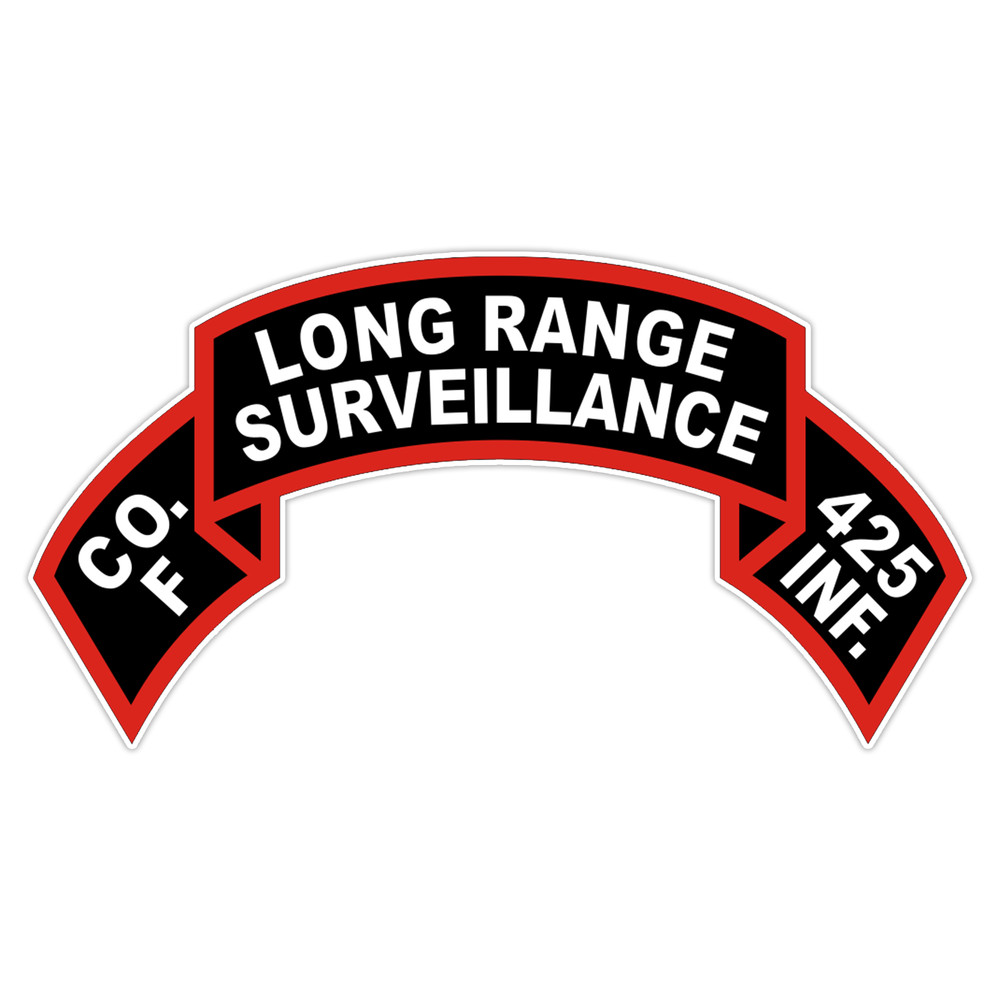 425th Infantry Long Range Surveillance Scroll Sticker Military Vinyl Decal 5″