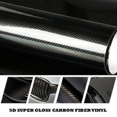 7D Glossy Carbon Fiber Vinyl Film Car Interior Wrap Stickers Auto Accessories A+