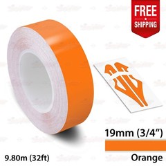 ORANGE 3/4″ 19mm Roll PIN STRIPE Car Striping Trim Line TAPE Decal Vinyl Sticker