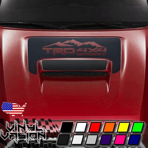 Mountain Hood Scoop Vinyl Decal Sticker For Toyota Tacoma Sport TRD 2016-2023