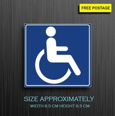 1X DISABLE Sign, Vinyl Waterproof Sticker For CAR TRUCK BOAT VEHICLE WINDOW