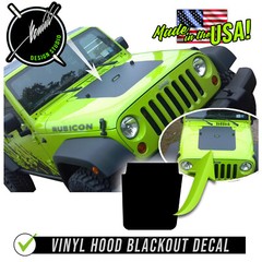 Hood Blackout Racing Stripes Vinyl Decal – Fits 2007-2017 Jeep Wrangler JK