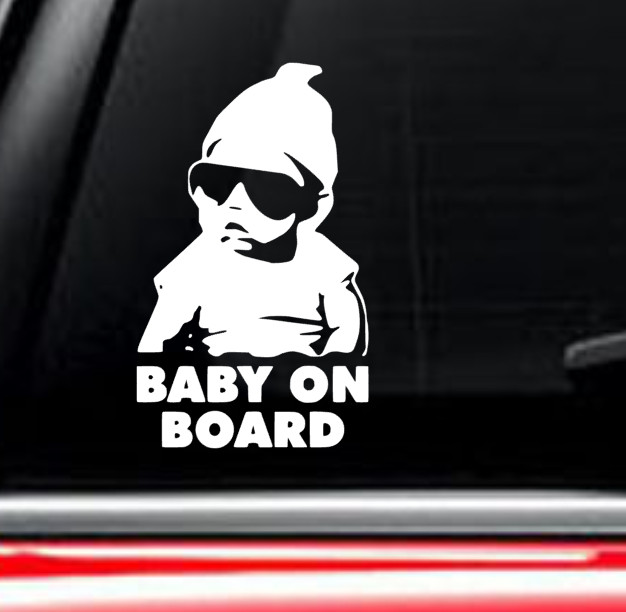 BABY ON BOARD FUNNY CARLOS HANGOVER Decal Vinyl Car Window Sticker ANY SIZE