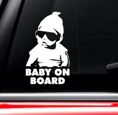 BABY ON BOARD FUNNY CARLOS HANGOVER Decal Vinyl Car Window Sticker ANY SIZE