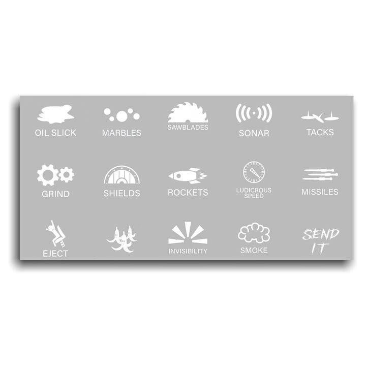 Novelty Funny Car Stickers for or Truck Unused Button, Vinyl 1PCS, Black
