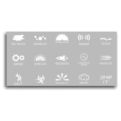 Novelty Funny Car Stickers for or Truck Unused Button, Vinyl 1PCS, Black