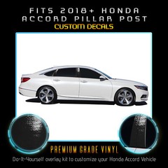 For 2018-2021 Honda Accord Window Pillar Trim Pre Cut Overlay Kit – Glossy Vinyl
