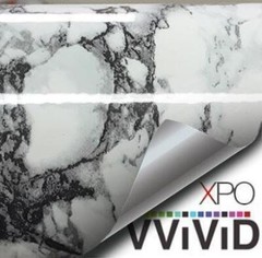 VVivid White Black-Veined Marble Vinyl Wrap Architectural Film | V128