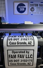 Custom Printed Vehicle Decal, Full Color Laminated, Your Business Logo