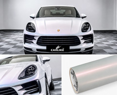 5x56FT Pearl Magic Matte White Red Wrap -Premium Quality Matte Car Wrap Film