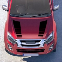 2Pcs Car Side Body Sticker Racing Hood Stripe Graphics Vinyl Decal Waterproof