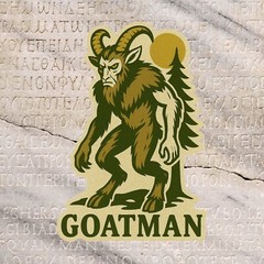 Goatman Decal Sticker for Car Truck Window Bumper Cryptid Graphics, DieCut Vinyl