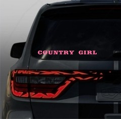 Country Girl Decal, Default WHITE, 11″,23″,36,48″,55″, Vinyl Decal sticker.