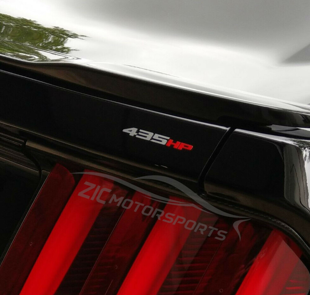 435HP Vinyl Decal Sticker for Ford Mustang GT Red and Silver