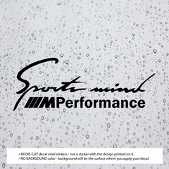 (1pc) SPORTS MIND Performance ( 10″ x 3.75″) Decal Vinyl Sticker