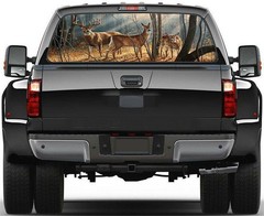 Pickup Truck SUV Car Rear Window Graphic Decal-Tint Print Sticker Deer Animals