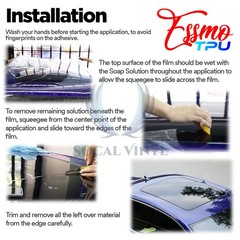 TPU Essmo Security Black Smoke Glass Sunroof VLT70% UV99% Windshield Sunshade