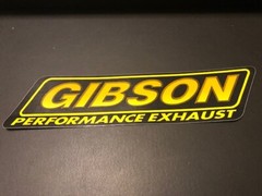 GIBSON EXHAUST DECAL STICKER 1.75X7.5″ Offroad racing utv ultra4 drags bitd