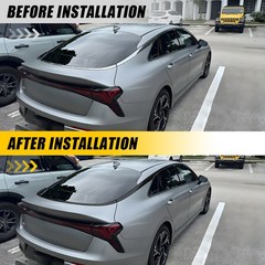 Delete Blackout Overlay Window Trims Sticker For 2021-2024 KIA K5 BLACK 1-10