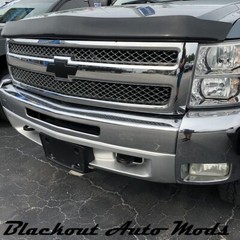 Gloss Black Vinyl BowTie Grill Emblem Overlay 2007-2013 Chevrolet Silverado 1500
