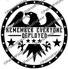 Remember Everyone Deployed,RED,ARMY,Navy,USAF,USCG,Military,Vinyl Decal
