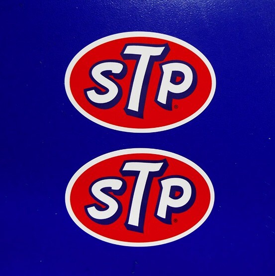 2x STP Oil Decals stickers Sponsor Petty NHRA Drag Racing NASCAR INDY Pick Size