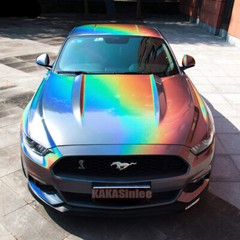 Chameleon Pearl Gloss Strips Satin Chrome Rainbow Car Vinyl Wrap Sticker Grey US