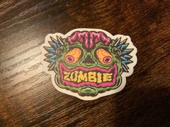 Motorcycle Sticker for Helmets or toolbox #3,109 Zombie