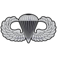 Parachutist Badge Jump Wings Silver Wings Decal Car Truck Yeti Various Sizes