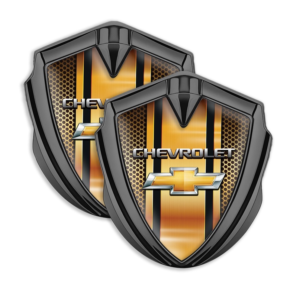 2 or 1 pcs Chevrolet logo metal emblem with silicone car tuning, 60 mm/65 mm