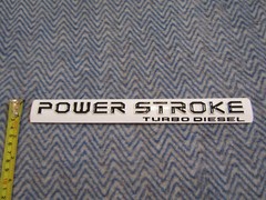 7.3L 7.3 POWER STROKE TURBO DIESEL EMBLEM FITS FORD F250 F350 15″ BLACK ON WHITE