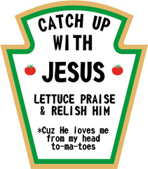 🔥👀Christian “CATCH UP w/ JESUS” Vinyl Decal Sticker 2″-18″ You Choose! 🎚⚔