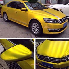 Stretch Car Matte Satin Chrome Brushed Steel ALUMINUM Vinyl Wrap Sticker Gold US