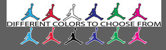 Jumpman VINYL DECAL Sticker Full Color Window Cell Phone Laptop Jump Man Decal