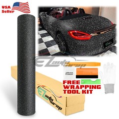Matte Glitter Black Frosted Sparkle Sticker Decal Sheet Car Vinyl Wrap Film DIY